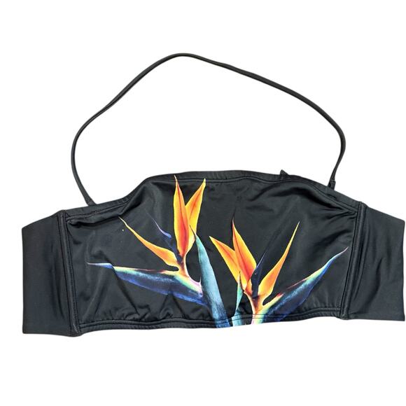 Victoria’s Secret Women’s New black bandeau bikini with multicolor, Size Large - Picture 2 of 6